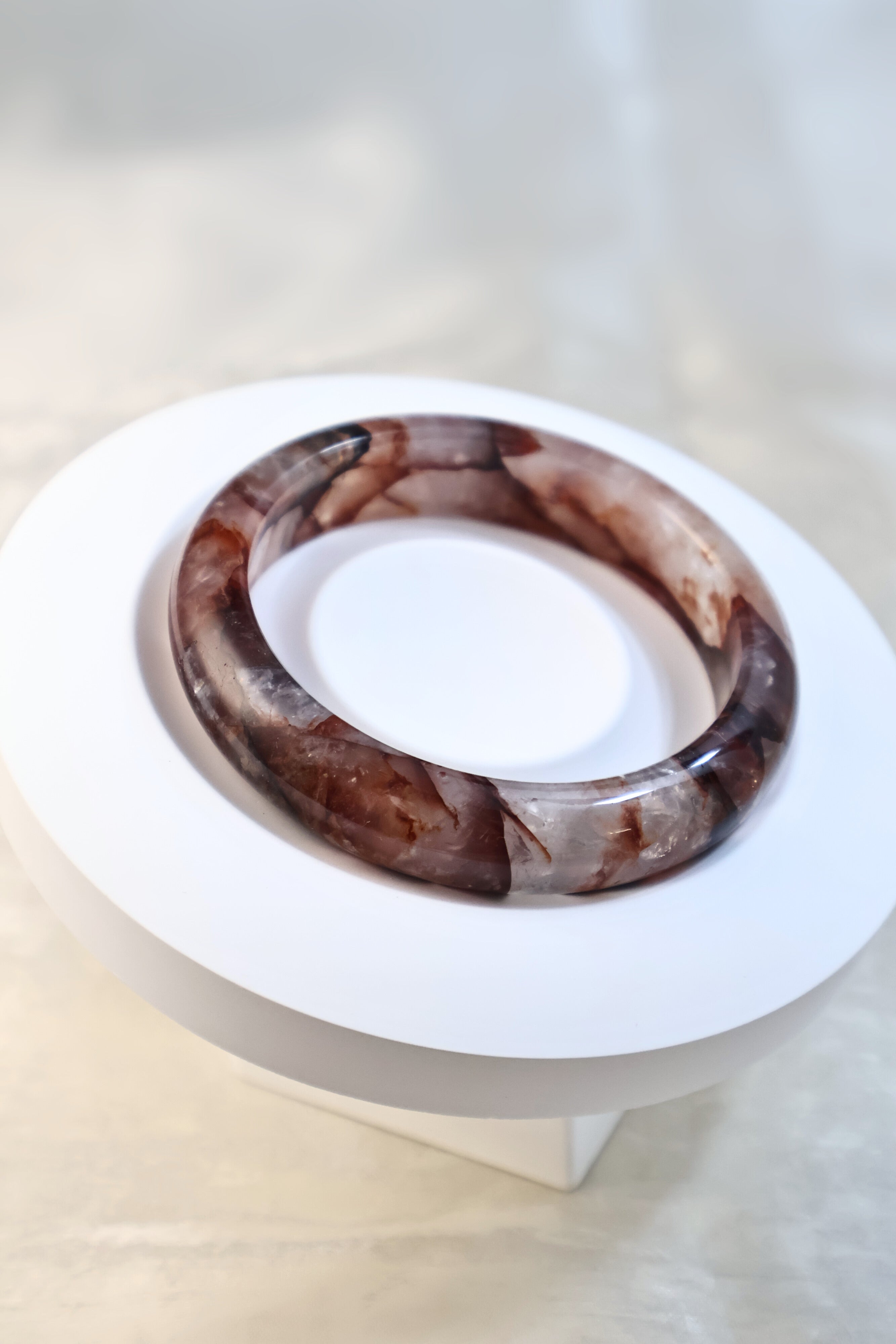 Red Bloom Resin Bracelet